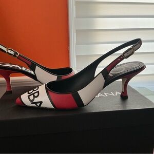 Dolce & Gabbana Red, Black, and White Heels